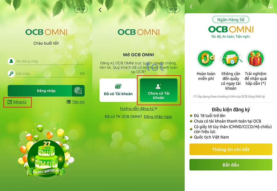 Hướng dẫn mở tài khoản ngân hàng OCB