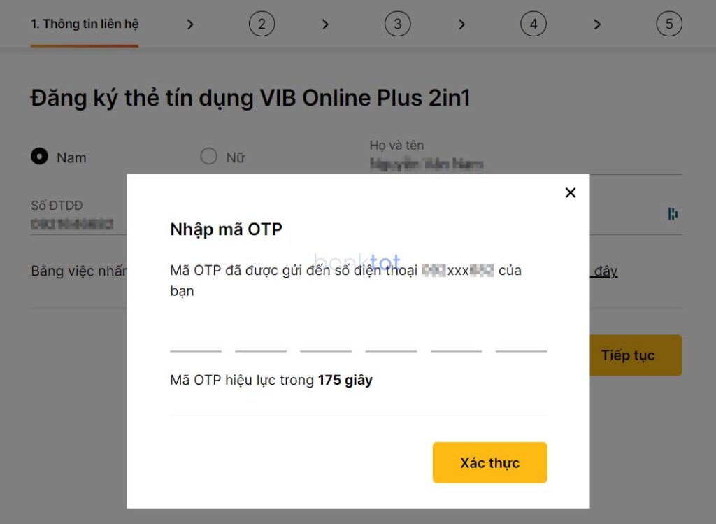 Hướng dẫn mở thẻ tín dụng VIB Online Plus 2in1 tại nhà