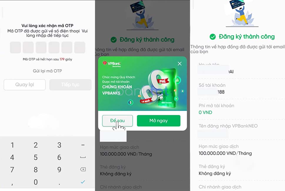 Hướng dẫn mở tài khoản VPBank online